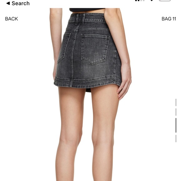 DRAE Mini Black Denim Skirt in size 38 - Picture 2 of 4